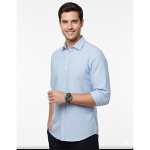 NIB Tahari Men's Chronograph Watch Navy Blue Dial & Brown Leather Strap Gift